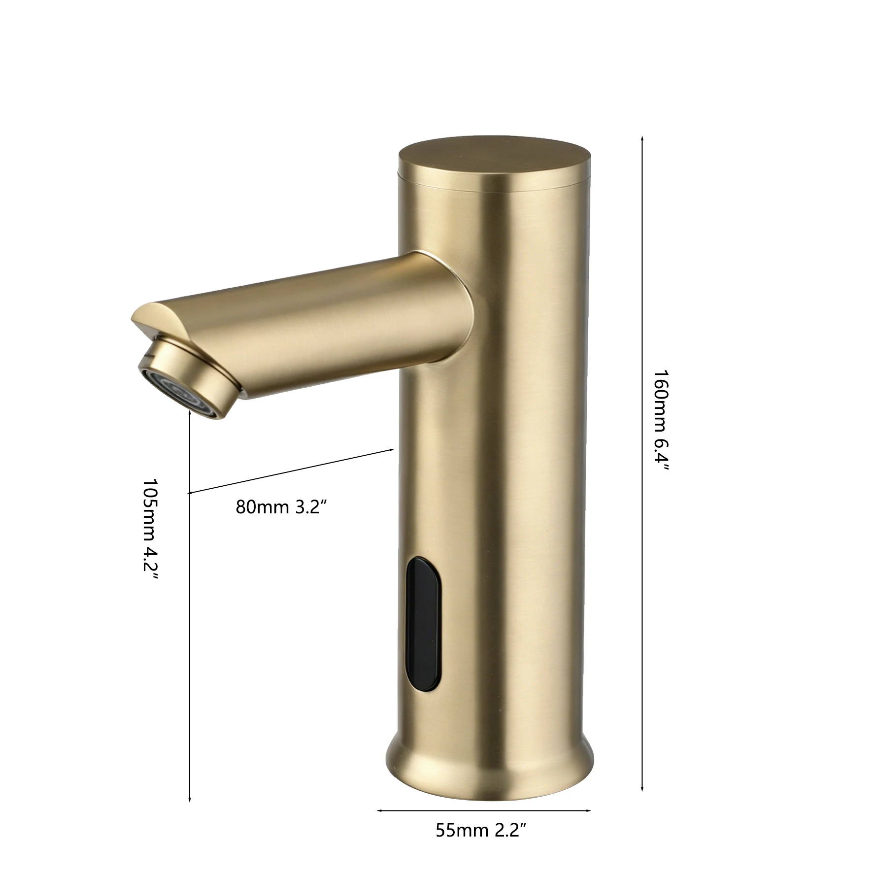 KEMAIDI Touchless Automatic Sensor Bathroom Faucet Brushed Gold Vessel Sink Tap Hands-Free Smart Basin Mixer Infrared Sensor - view 3