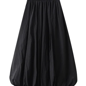 Long Wesity-Skills with Balloon Design for Women, Solid Color Clothing, High Elastic Waist, Loose, Grunge Aesthetics 8 Main Sales Skirt Office - №6