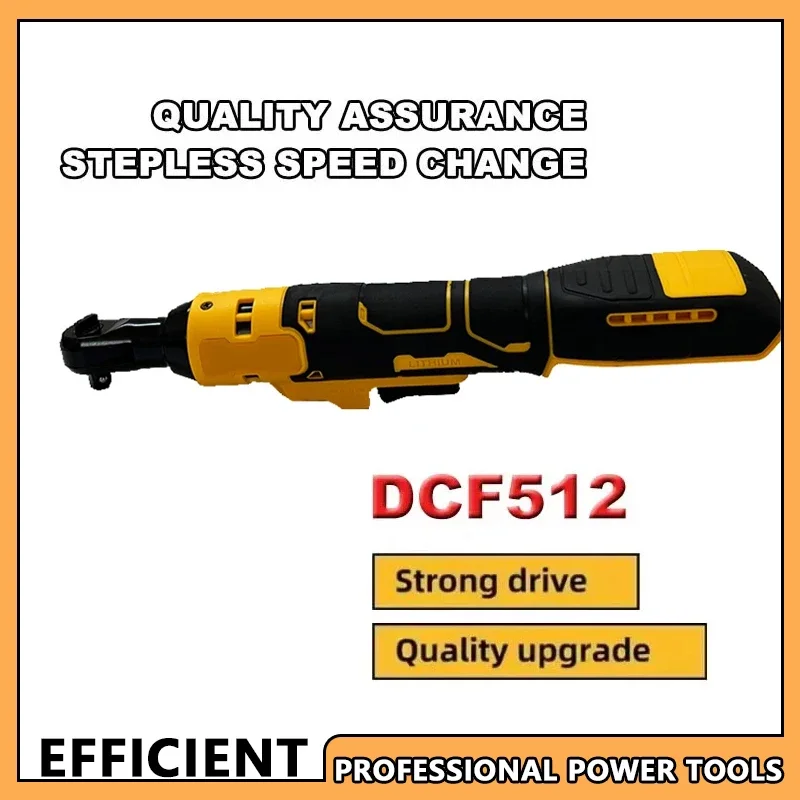 LED Cordless Driver Variable Speed Power Wrench 20V Power Tools Fit Dewalt DCF512 1/2 Inch Brushless Ratchet Right Angle Wrench