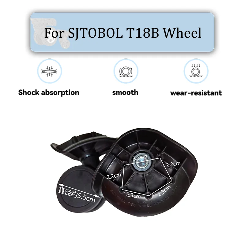 

For SJTOBOL T18B Universal Wheel Replacement Easy to Install Travel Luggage Wheel Accessories Push And Pull Smooth Silent Wear