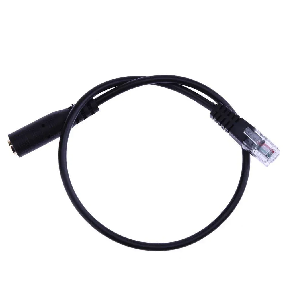 30cm 3.5mm Plug Headset To RJ9 Smartphone Adapter Cable Cord Computer Headset To Phone Headset Converter Cable