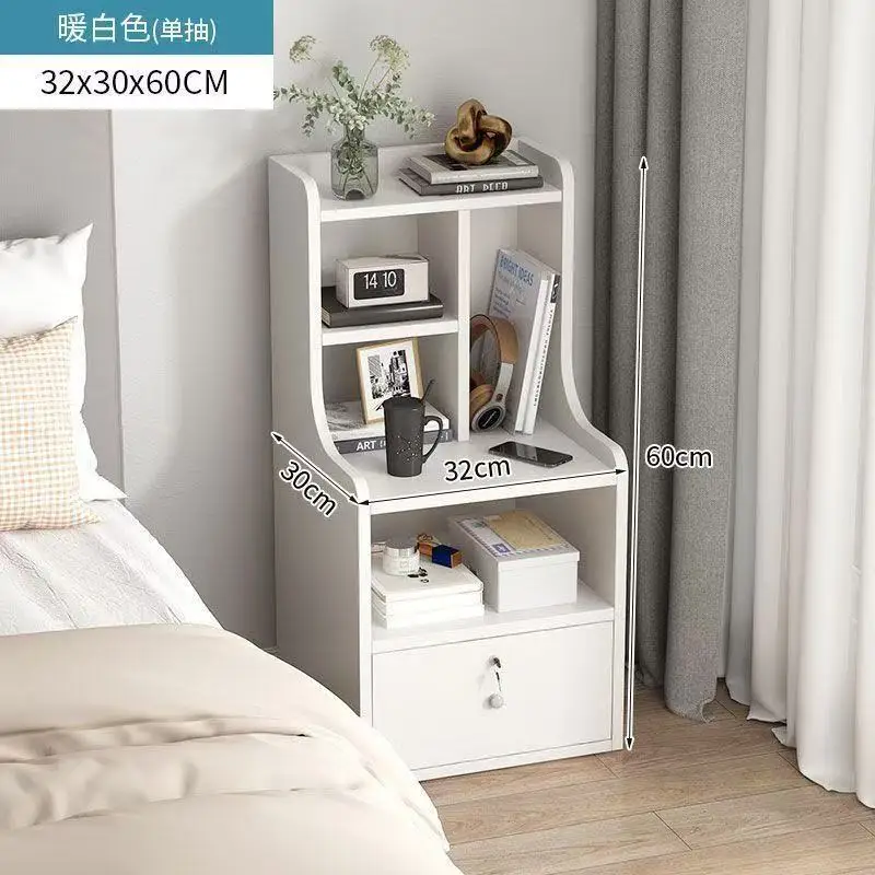 رف شقة صغيرة، خزانة صغيرة، طاولة بجانب السرير، طراز بسيط وحديث، خزانة بجانب السرير، خزانة تخزين
