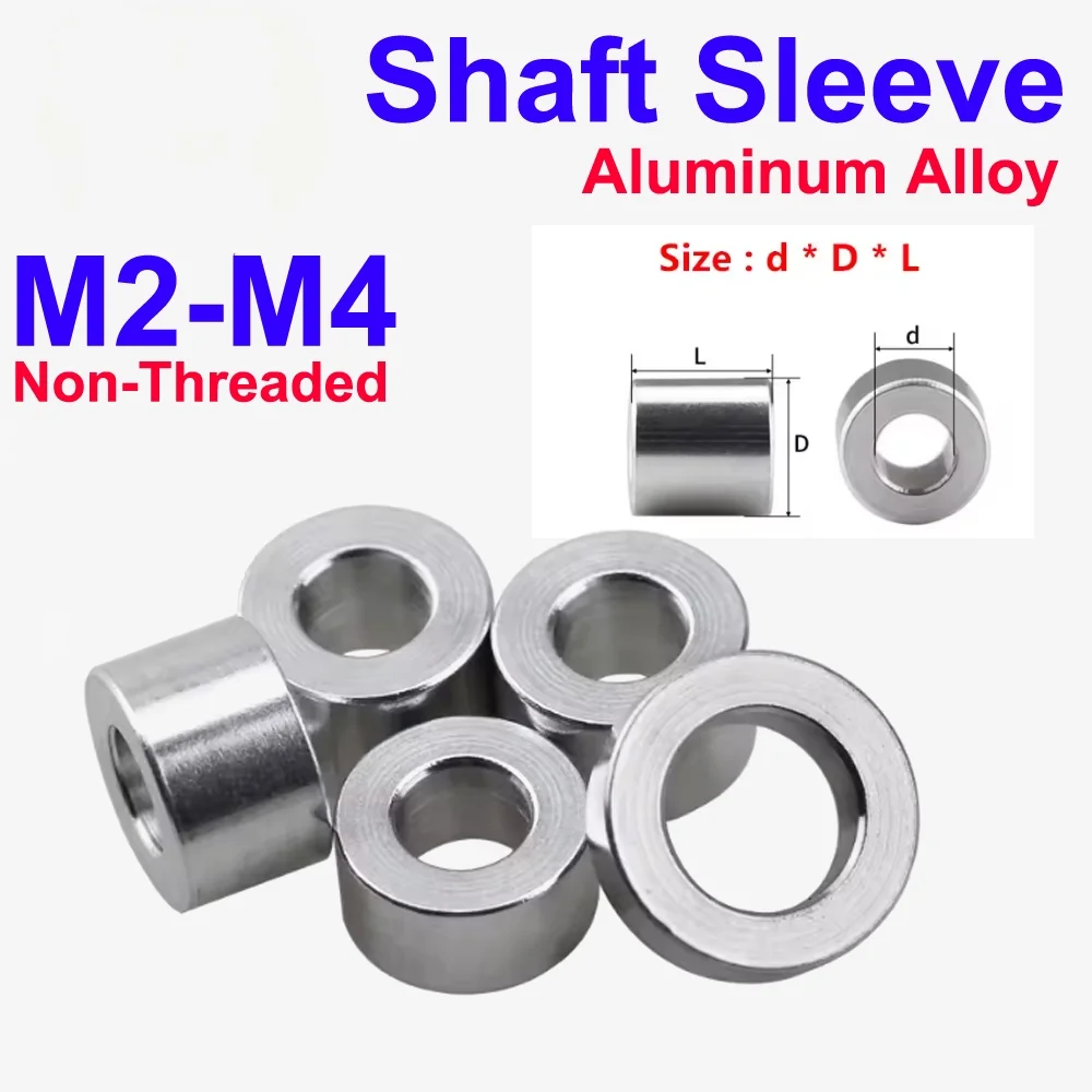 

RUITAIM2 M2.5 M3 M4 Shaft Sleeves Aluminum Alloy Flat Washer Gasket Sleeve Non-threaded Stand-off Spacer For Rc Model Part