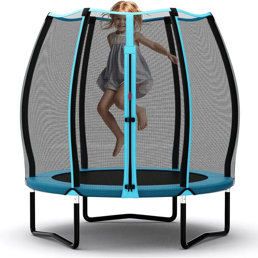 

Mini Toddler Trampoline with Safety Enclosure Net, Gap-Free Design, Suitable for Indoor and Outdoor Use for Kids