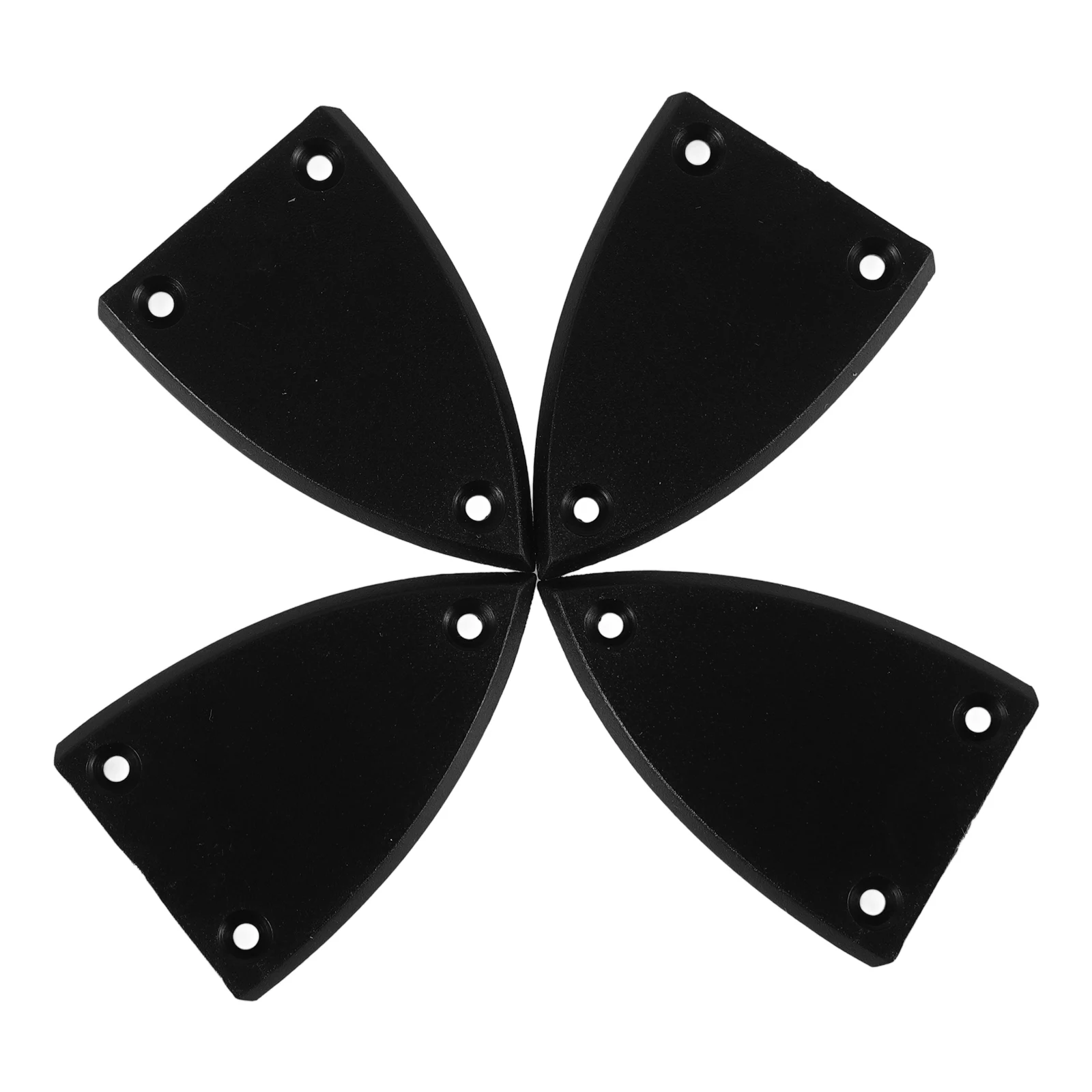 

4Pcs Black Triangle Guitar Truss Rod Covers 3 Holes Plastic Electric Guitar Replacement Parts Accessories Truss Rod Cover