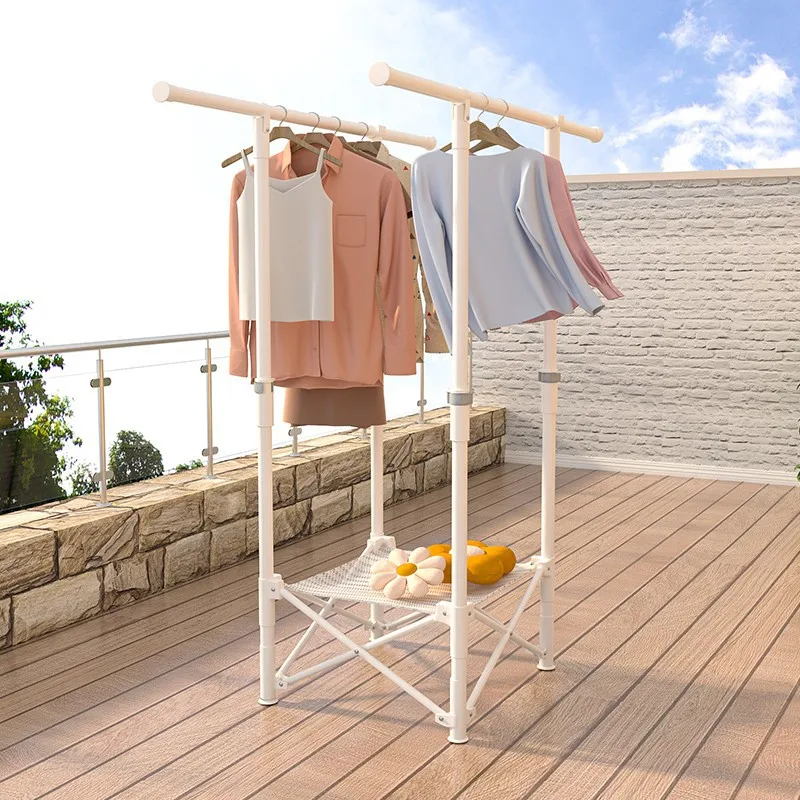 space-saving-retractable-floor-mounted-clothes-drying-rack-balcony-indoor-non-occupying-small-apartment-hanging-quilt