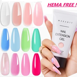 Makartt Poly Nail Extension Gel 50ML Hybrid Gel Pink Clear White Nude Acryl Gel Trendy Nail Art Varnish Manicure UV LED Builder