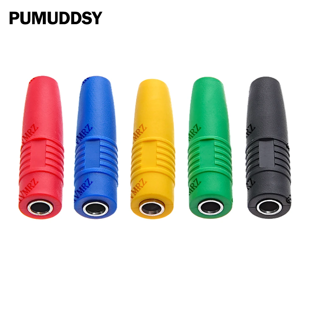 5PCS Red 4mm Insulated Banana Female Jack Plug Wire Solder Connector Green Black Yellow Blue