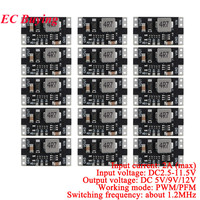 5Pcs/1pc XL3608 5V 9V 12V 2A Mini DC-DC Step Up Booster Switching Power Supply Module Switch Board 2.5V-11.5V Input Voltage