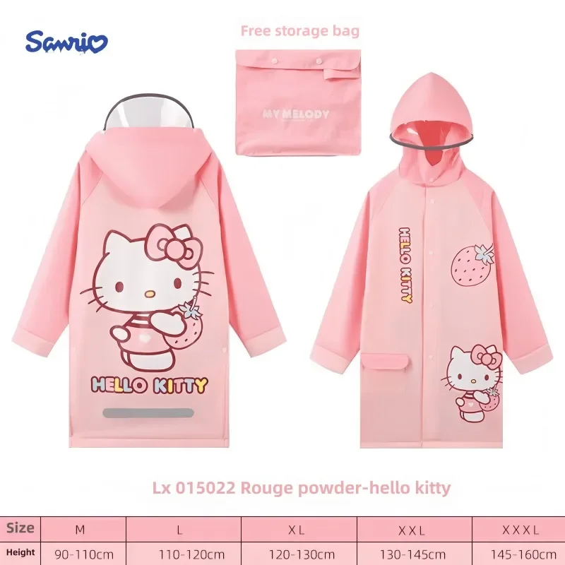 Sanrio Hello Kitty Dziecięcy płaszcz przeciwdeszczowy i kalosze Śliczne Kuromi połączone z torbą szkolną Space Zagęszczony prezent świąteczny z kreskówek