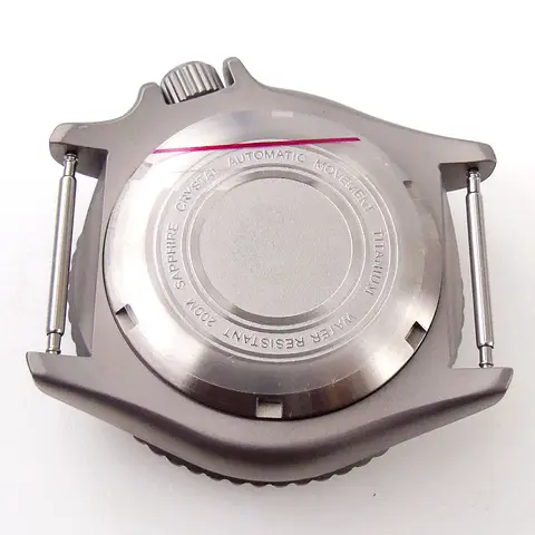 Ny 41 mm SKX titanklocka för NH34 NH35 NH36 NH37 NH70 NH72 3.8 Crown Orange Chapter Ring 120 Click Bezel Safir 10 best sales titan nh35 - №8