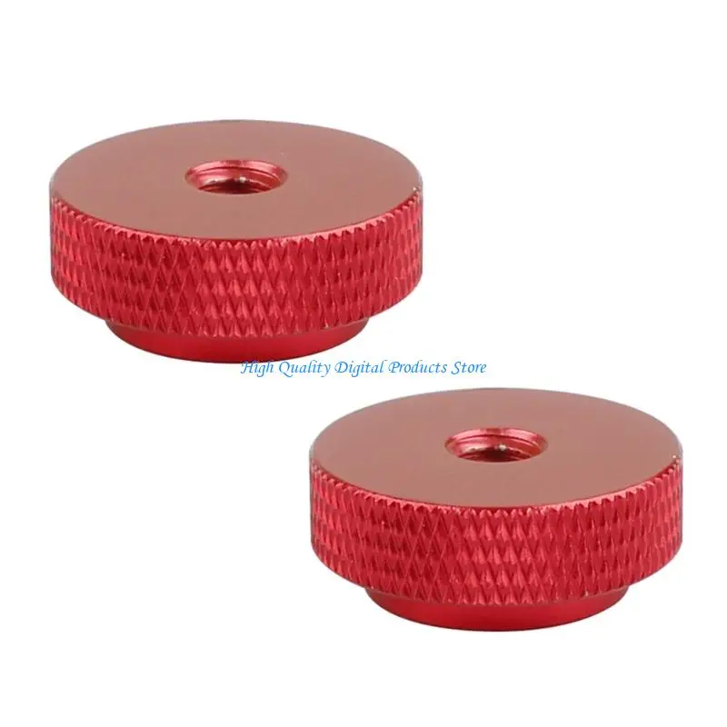 

U2JE 2Pcs Lightweight Aluminum Through Hole Thumb Knurled Grip Hand Tighten Fastener