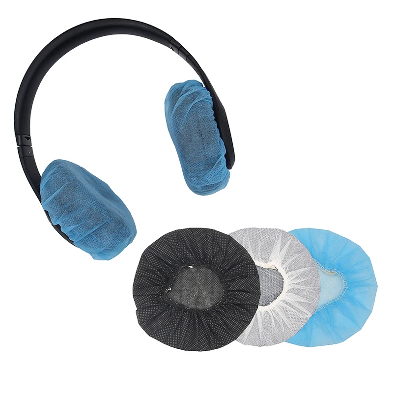 100PCS Disposable Nonwoven Headphone Ear Covers–Universal Size for Sanitary Protection on Shared Headsets,Breathable&Hygienic