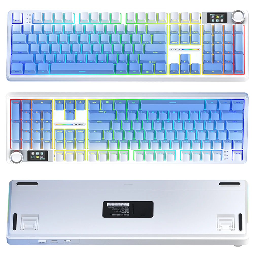 

Mechanical Gaming Keyboard Hot Swappable Knob Gasket Customization Keyboard Tri-Mode BT/2.4GHz/USB-C for Windows Laptop PC Gamer