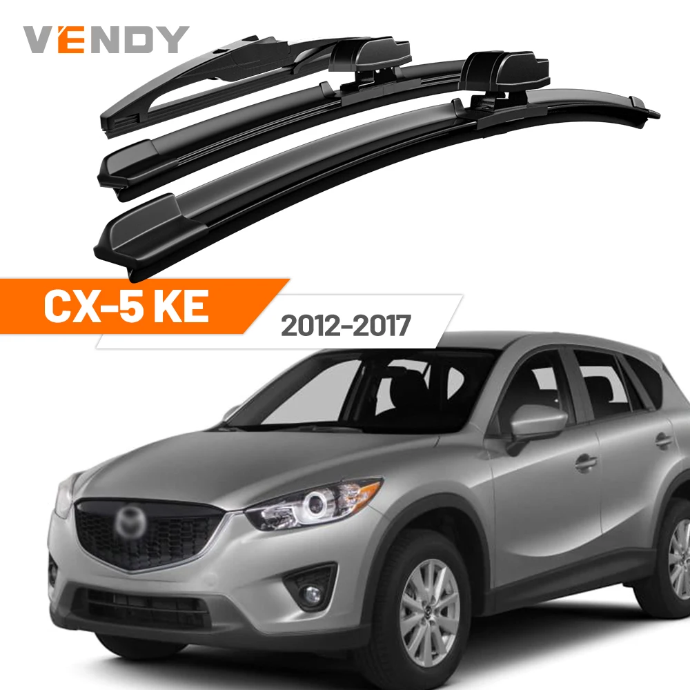 

For Mazda CX-5 KE 2012-2017 2013 2014 2015 2016 Front & Rear Windshield Wiper Blades Windscreen Wipers Set Accessories