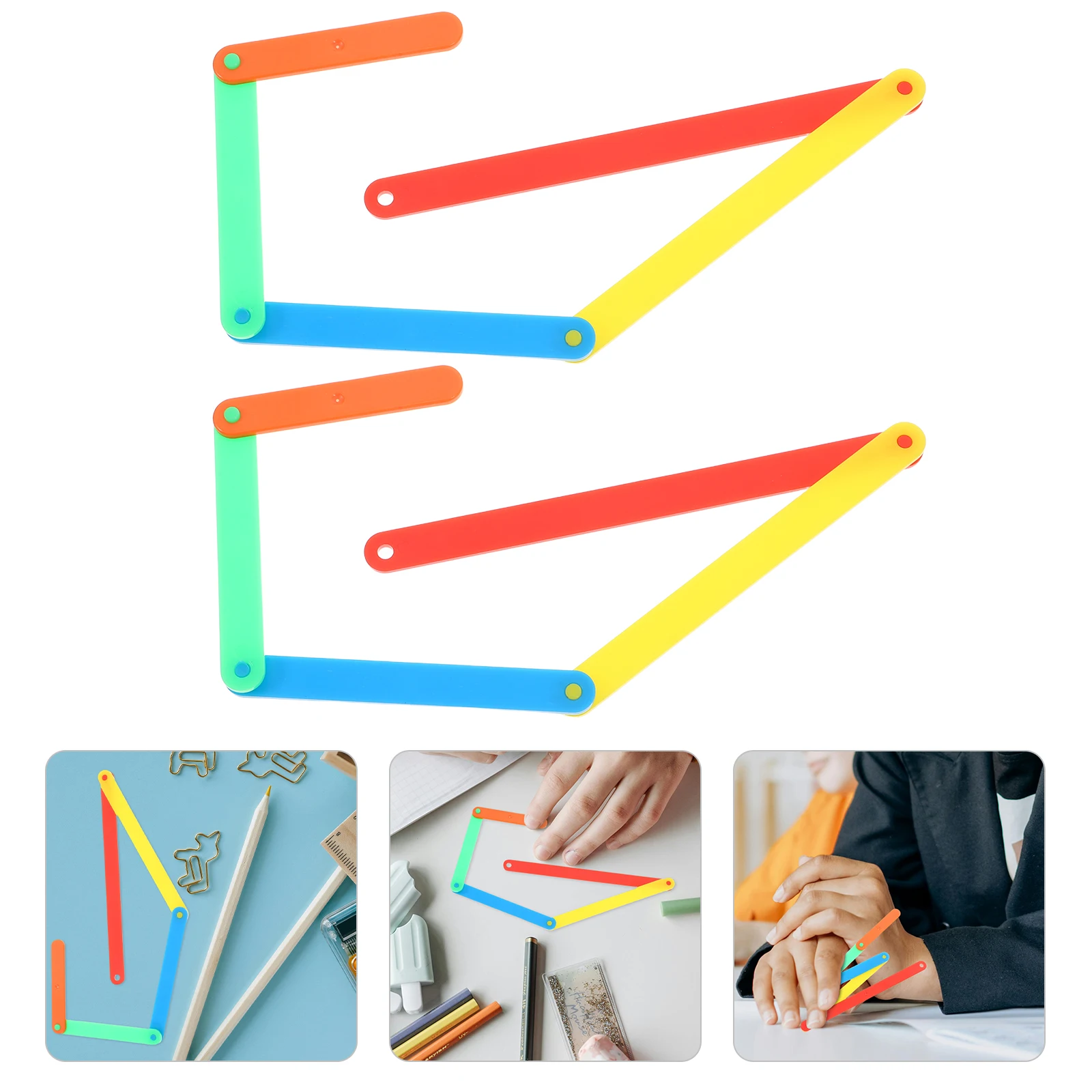 50pcs Angle Manipulation Material Plastic Sticks Reusable Classroom Tools Geometry Set Montessori Math Materials Teaching Aids