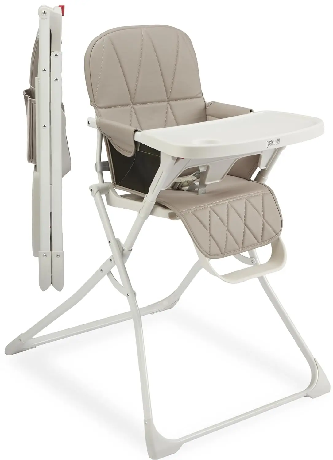 

Portable Folding High Chair for Babies 6-36 Months with Removable Tray and Safety Harness - Space-Saving Design
