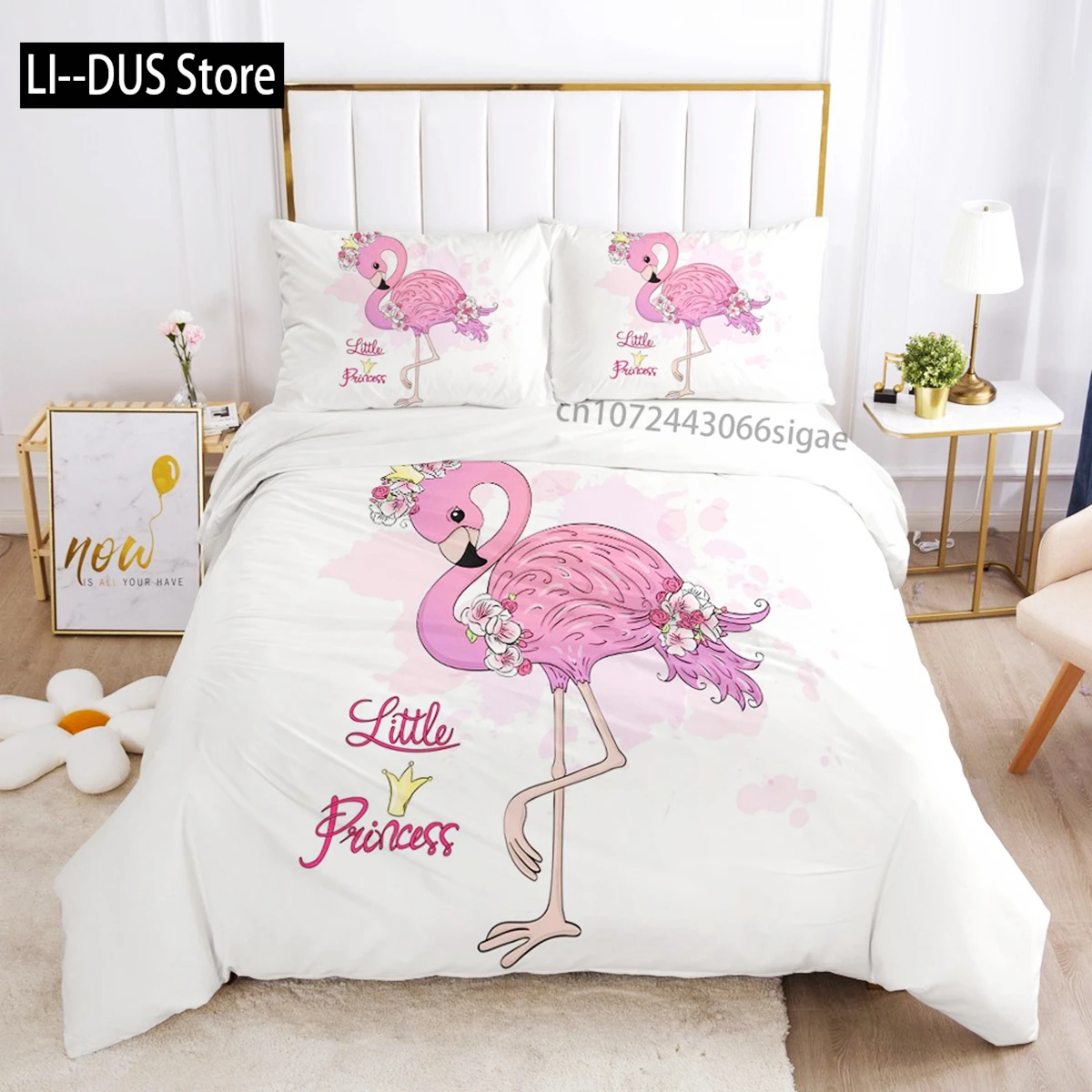 

Duvet Cover Girls Princess Cartoon White Bedding Set Cute Duvet Cover Set For Baby Kid Children Pink Swan Bedroom Decorations