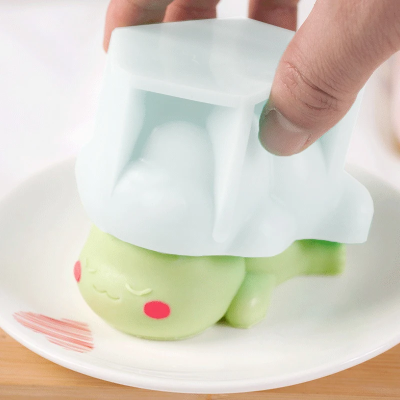 1PC Cute Dinosaur Mousse Mold Cartoon Green Dino Cake Decoration Baking Bakery Tool Pudding Silicone Mold Custard Mold Cake Mold