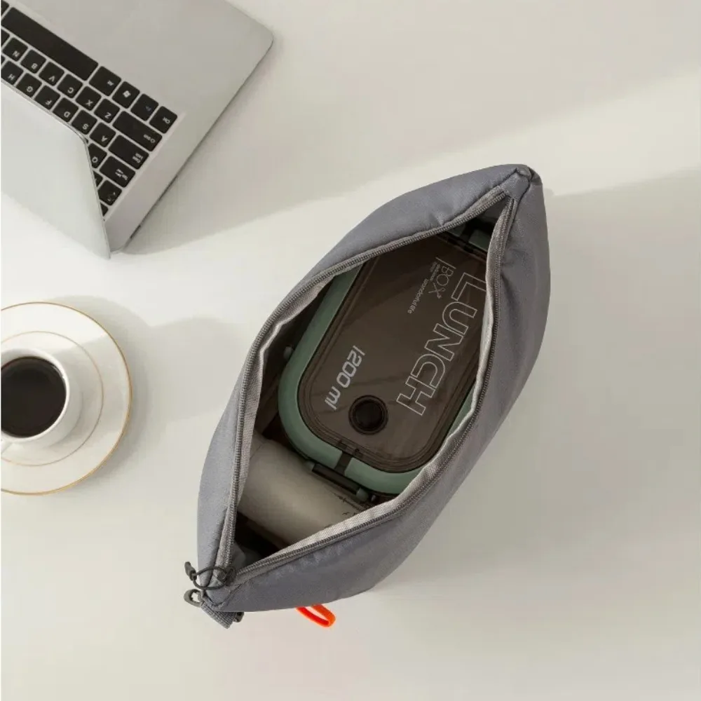 Hand Carrying Insulated Lunch Bag Large Capacity Aluminum Foil Storage Bag Simple Design Foldable Tote Bag Office Worker