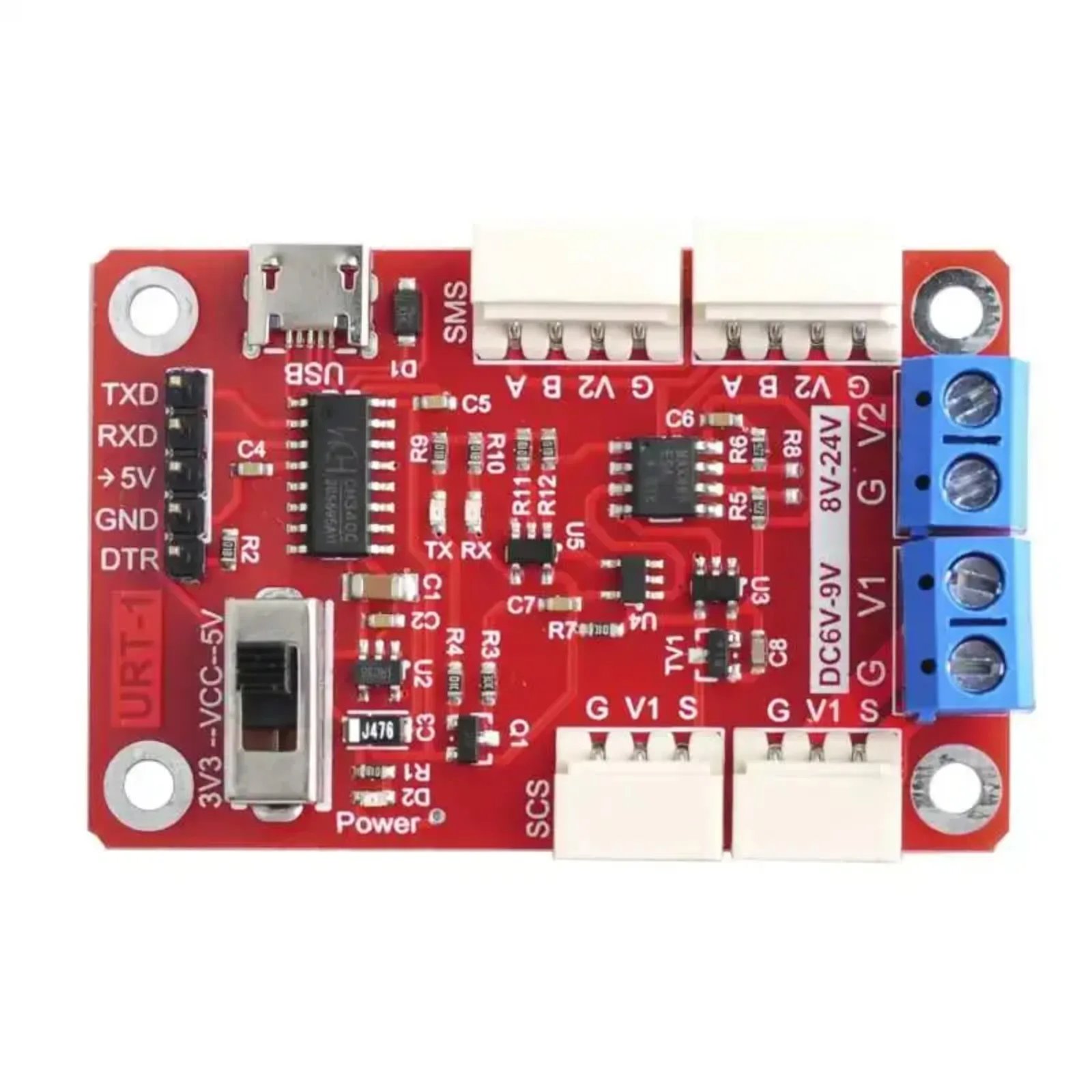 لوحة تحكم تصحيح الأخطاء بمحرك مؤازر URT-1 مع تحويل إشارة USB/URAT إلى RS485/TTL