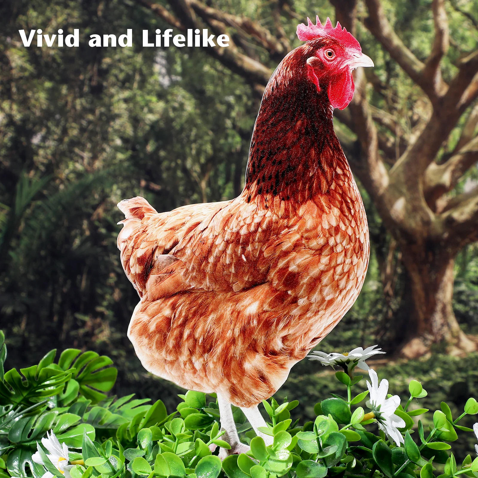3 قطعة حديقة الدجاجة حصة الاكريليك الحديقة الدجاج إدراج الزخرفية في الهواء الطلق ساحة زخرفة للفناء الخلفي مزرعة الديكور