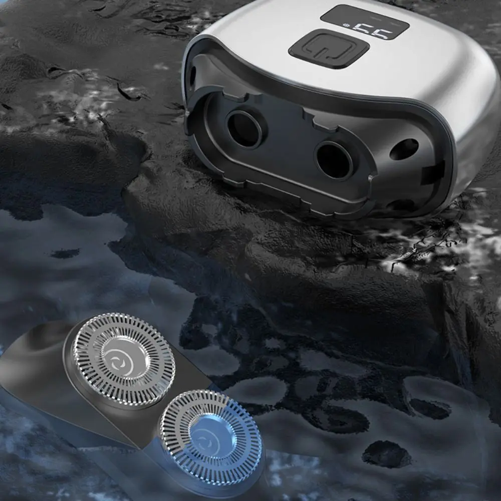 

Легкая водонепроницаемая электробритва, двуглавая USB-зарядка, триммер для бороды, мини-цифровой дисплей, умная бритва для улицы