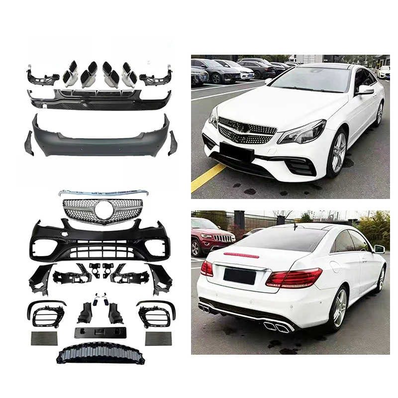High Quality 2014-2016 Style Bolt-On Body Kit Bumpers Fog Taillights Upgrade Fit For E Class W207 Coupe 2011-2013