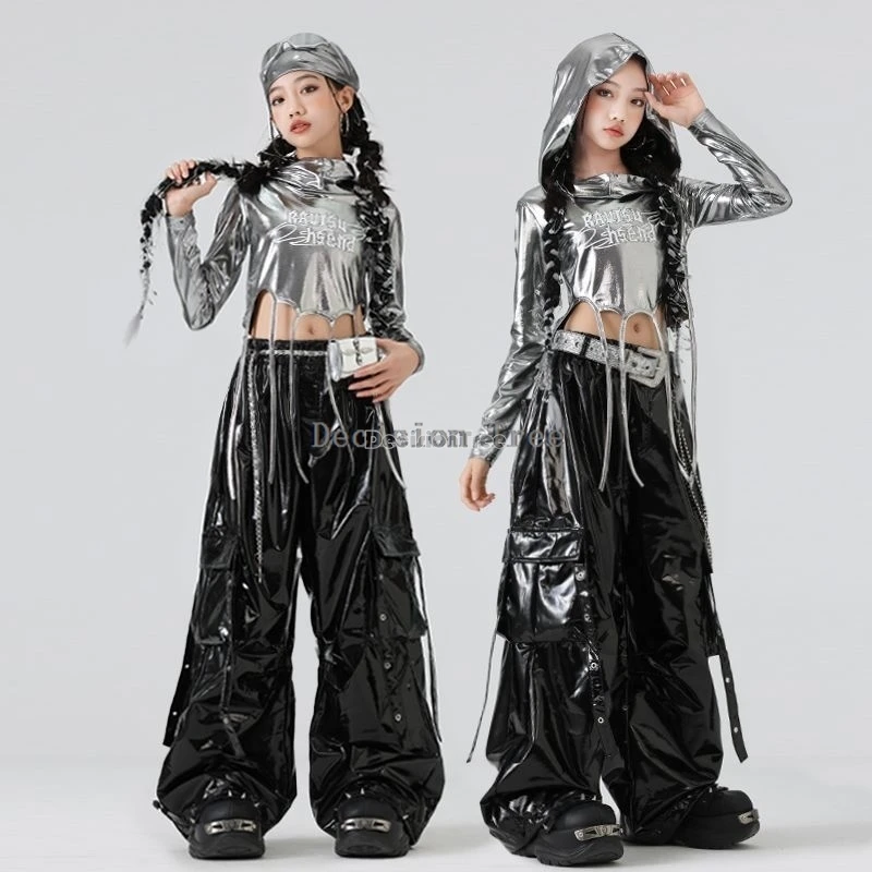 

2025 fashion style jazz dance girls clothing children street dance children's jazz dance sets fashionable performance costumes