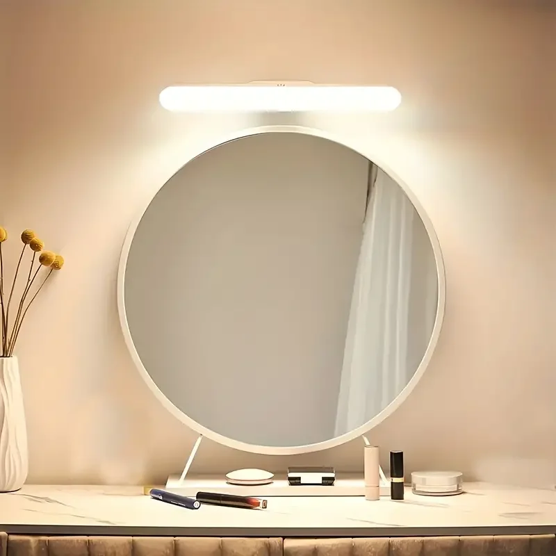 1pc 11.81inch Makeup Mirror Front Light Cabinet Light Dimming Light Reading Light 3-color USB Rechargeable Stickable Night Light