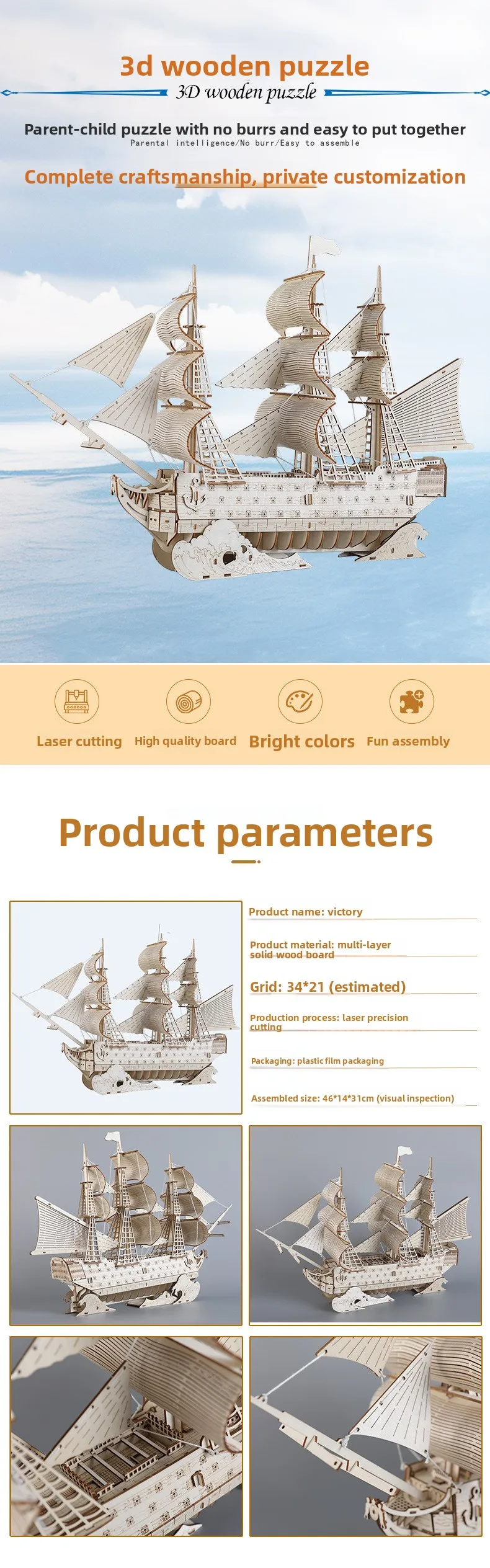 Portaerei HMS Victorious per Operazioni Transfrontaliere | Blocchi di Costruzione 3D | Kit Educativi Fai-da-Te per Ragazzi Vendita all'Ingrosso | Bestseller per la Motricità Fine