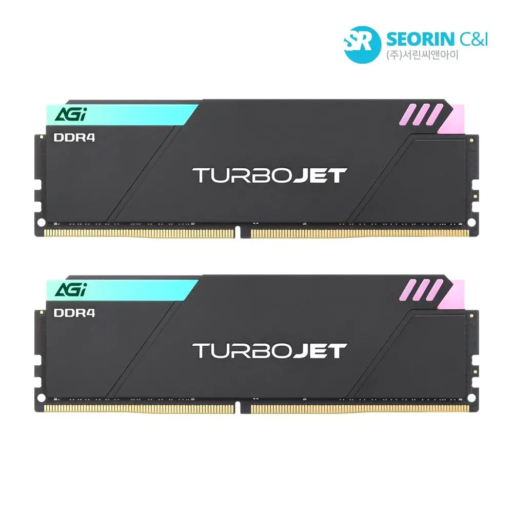 [Seorin Oficial] Agi Ddr4-3600 Cl18 Turbojet Ud848 Rgb Negro Seorin (32Gb (16Gx2))