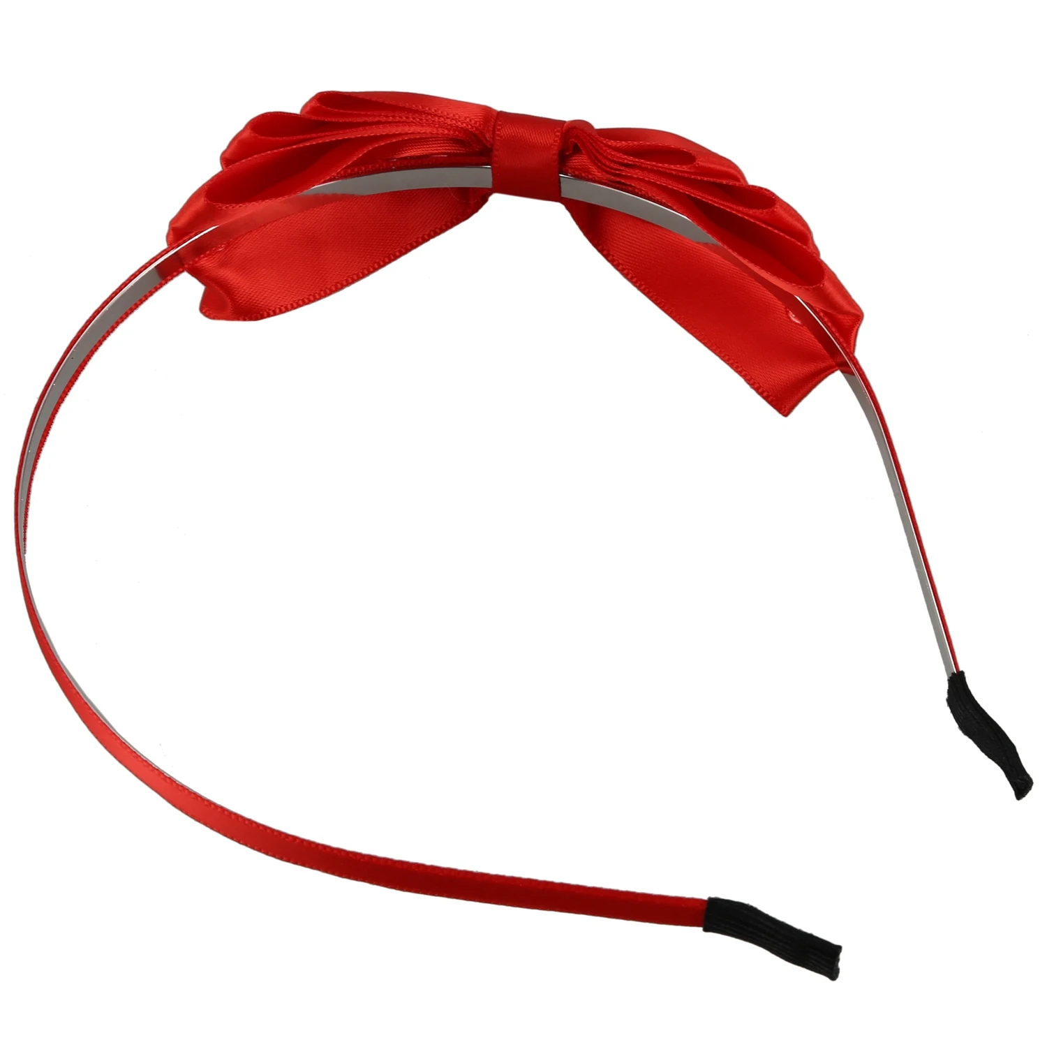 Fascia per capelli con fiocco Accessori per capelli con fascia elastica morbida con fiocco per bambini Adulti Rosso