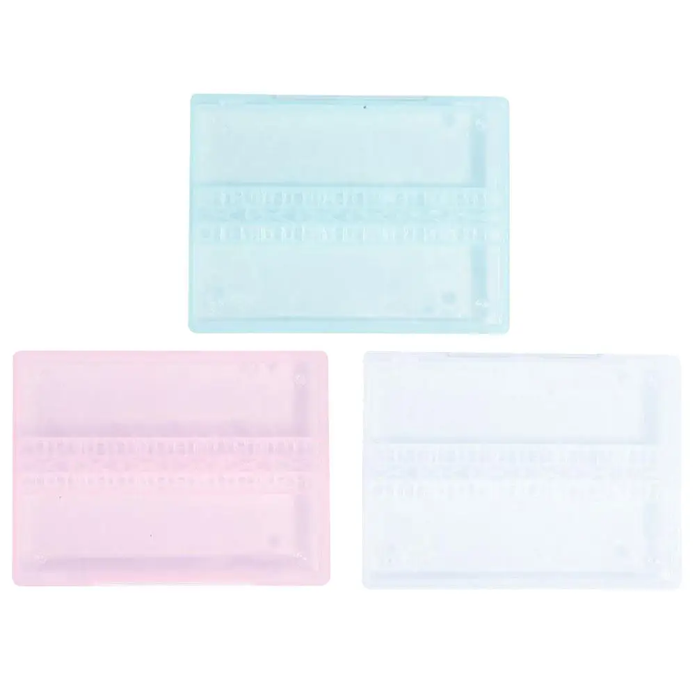 3Pcs Wear Resistant Plastic Nail Drill Bits Storage Box Portable Nail Art Polishing Head Organizer for Salon Desktop Neatness