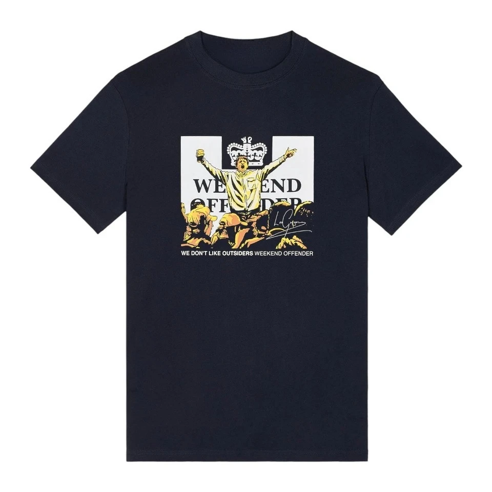 Neues 2026 Weekend Offender Leo Gregory Grafik-T-Shirt für Herren, kurzärmelig, Rundhalsausschnitt, Baumwolle