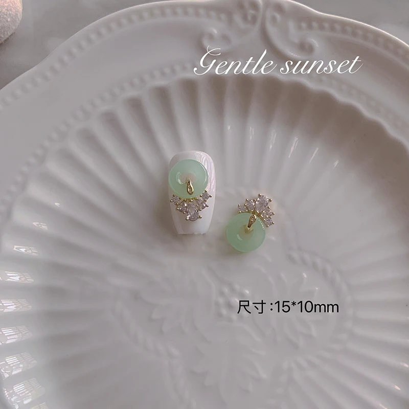 1 pièce de charme pour ongles Imperial Elegance, opale et zircone, style palais chinois, accessoires de luxe pour ongles