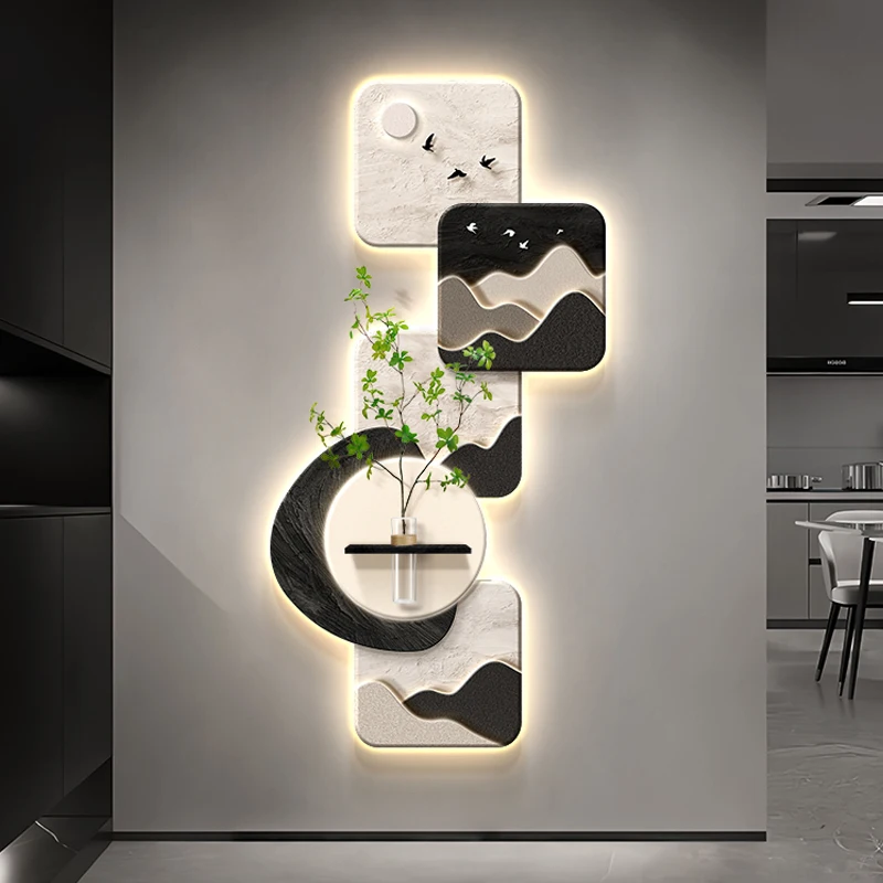 #Fish And Bird Decorative Wall Lamp 2025 New Style Corridor Corridor Facing Door Entrance Hanging
