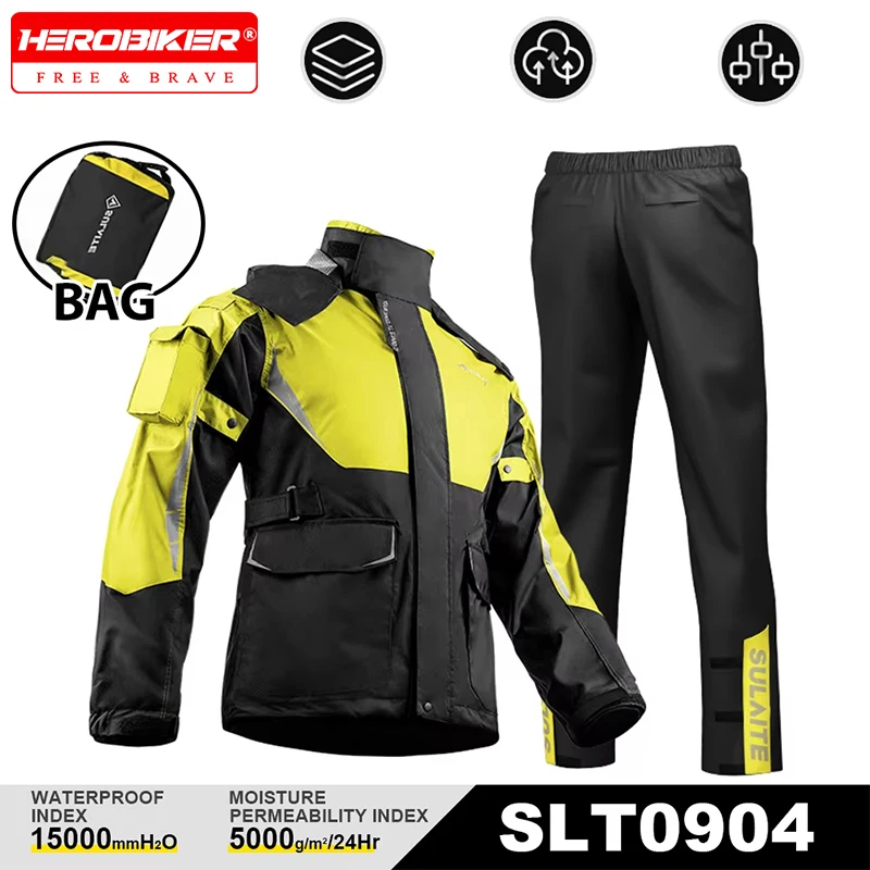 

Motorcycle Raincoat Jacket Moto Biker Rain Cover Outdoor Rain Clothes Windproof Waterproof Raincoat For Hiking Camping Men Women