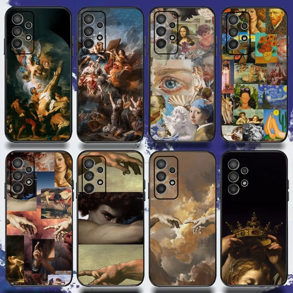 Renaissance Art Painting Phone Case For Samsung S24,S21,S22,S23,S30,Ultra,S20,Plus,Fe,Lite,Note,10,9,5G Black Soft Cover