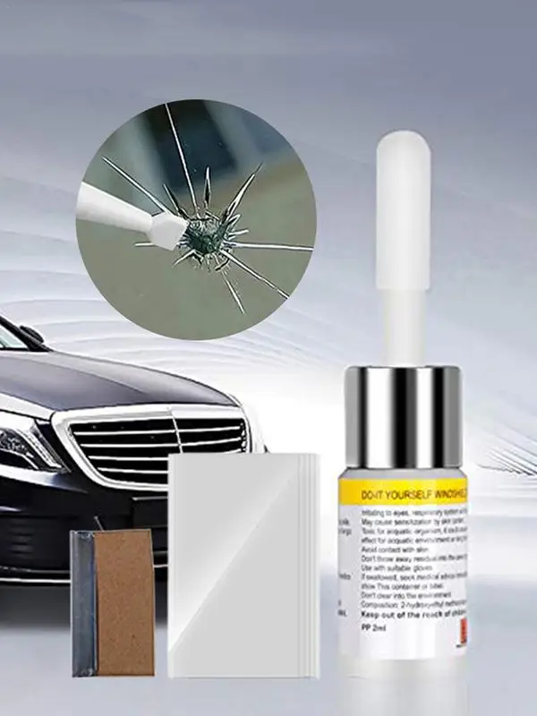 1pcs Car Windshield Crack Repair Remover Home Use Glass Cleaner Tool Liquid With Curing Stickers Automotive Fluid Glass Filler