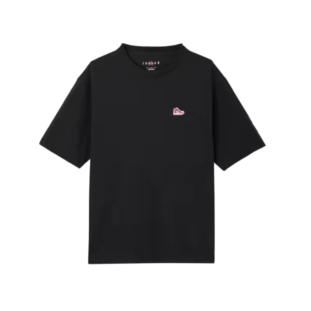Nike Jordan BRAND Solid-Color Round-Neck Casual Everyday Versatile Short-Sleeve T-Shirt for Men, Black FN5983-010