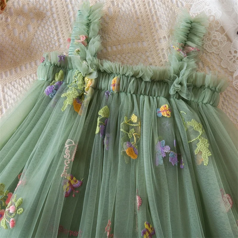 Summer Girls Birthday Dresses Pink Tulle Formal Event Costumes Girls First Communion Dresses Kids Dresses image 5