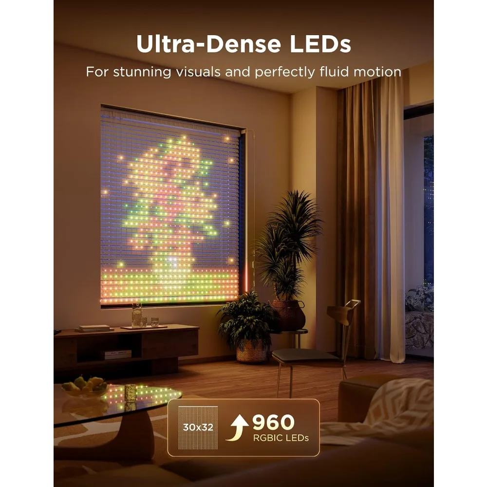 ستارة Lights Pro، ترقية 960 LEDs أضواء ستارة LED ذكية متغيرة الألوان مع AIGC