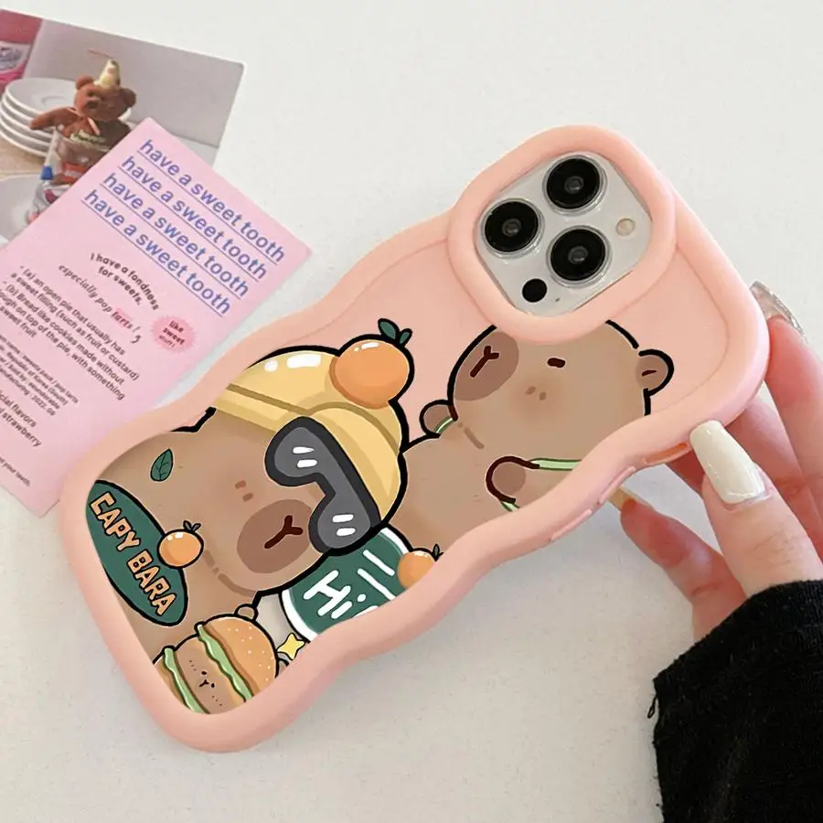 Casing TPU Lembut Lucu Capybara untuk Xiaomi Redmi 14C 10C 10A 13C A5 8 A1 A2 Plus 9C A3 12C