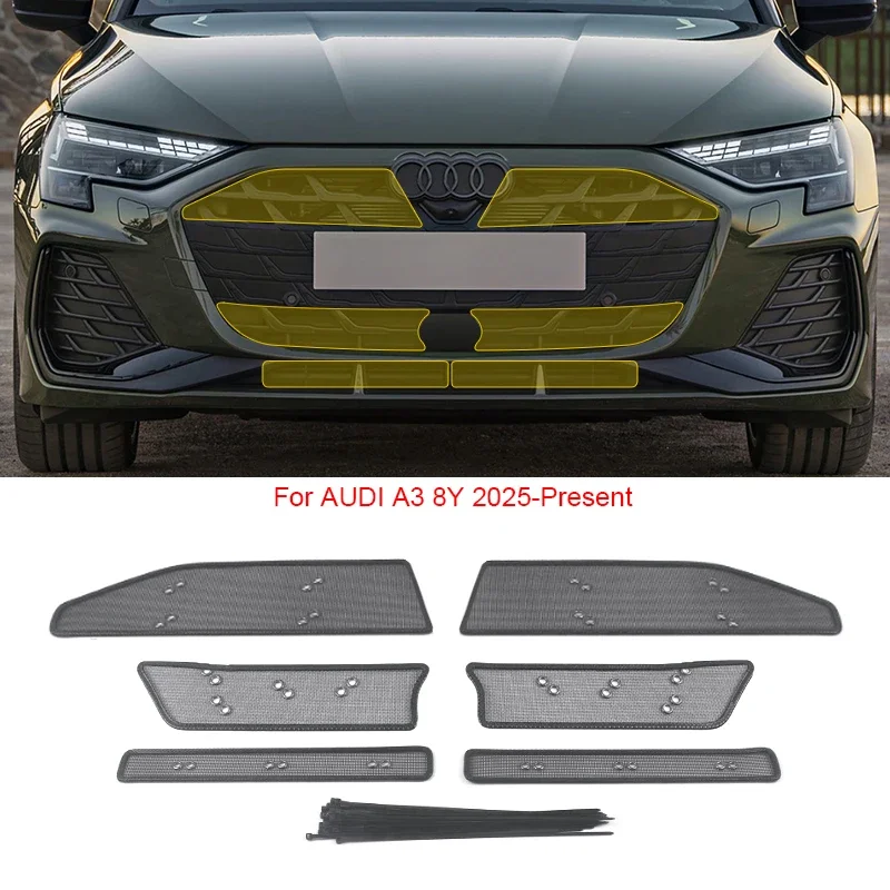 For AUDI A3 8V 8Y A4 8W A5 8W6 A6 4G 4K QUATTRO 2016-2026 Car Insect-proof Air Inlet Protect Cover Airin Insert Net Accessory