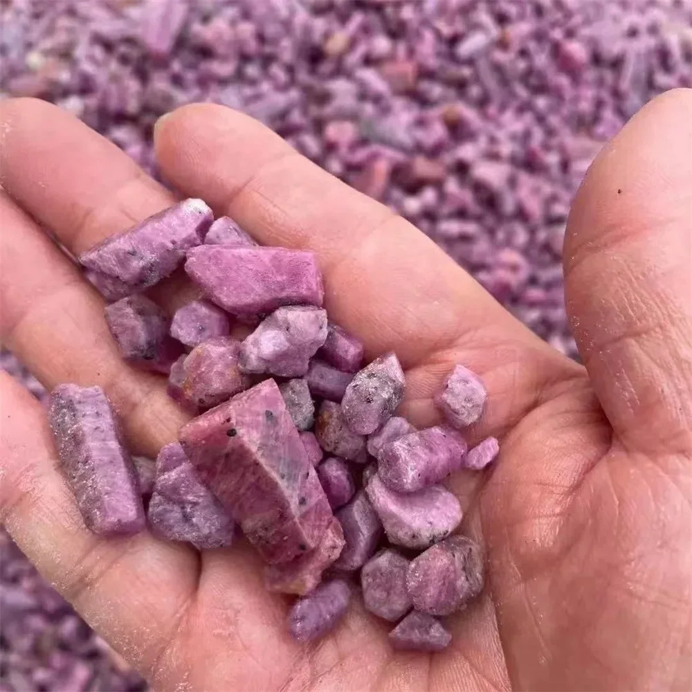 خام الأحمر اكسيد الالمونيوم روبي رقائق غير النظامية الخام ديكور المنزل بلورات شفاء الأحجار الكريمة المعادن الريكي هدية حديقة الديكور #6