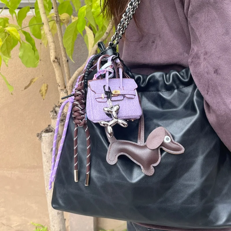 24 قلادة جديدة معقدة للغاية على شكل حقيبة، قلادات حقيبة متعددة الاستخدامات، مطابقة مع حبال معلقة، قلادات مفاتيح عصرية