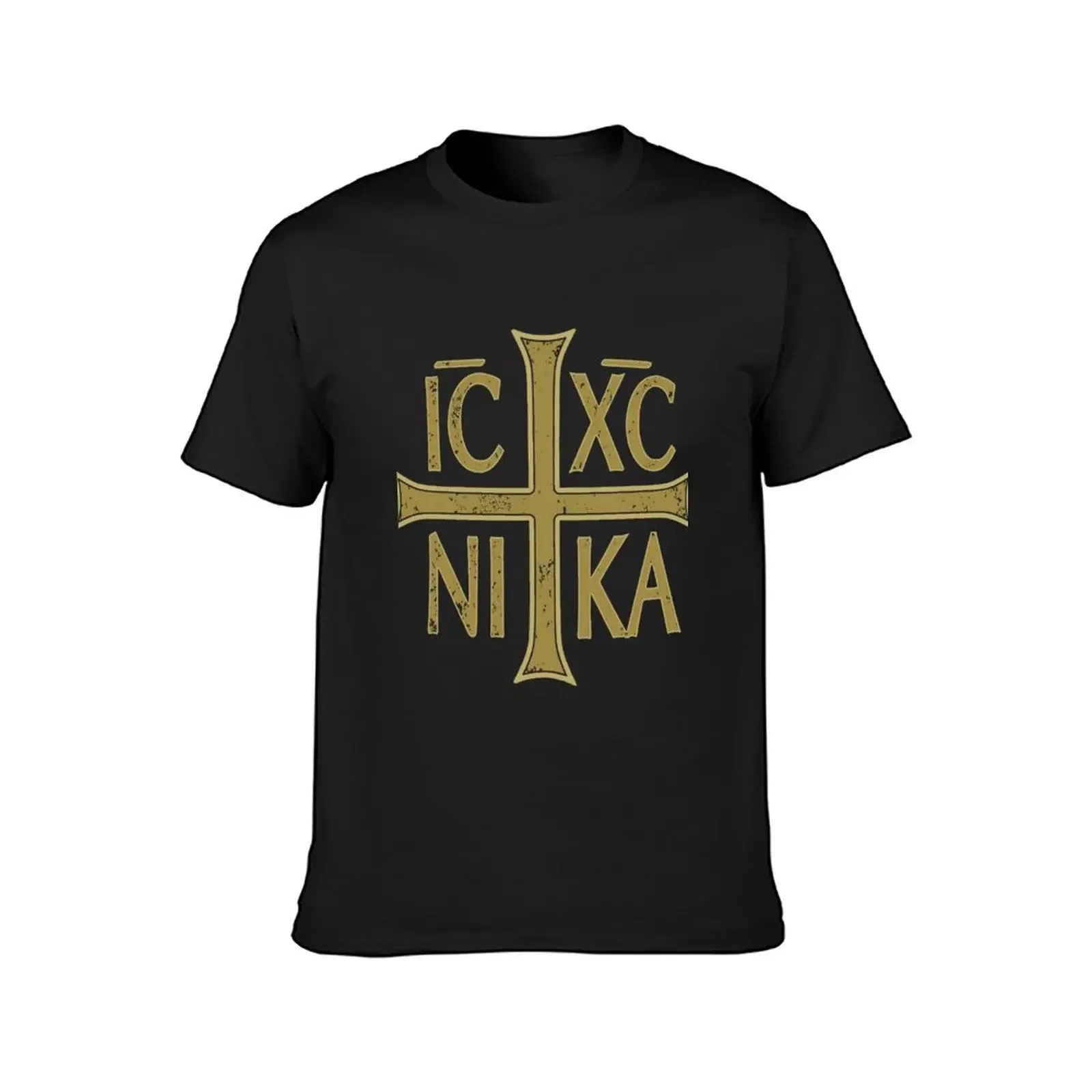 IC XC NI KA Christogram Cross Orthodox Christian Vintage Graphic T-Shirt rapper graphic tees blue archive mens t shirt graphic