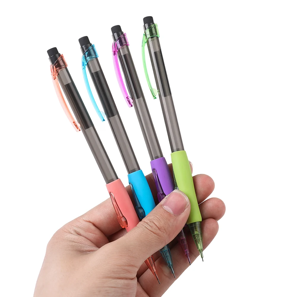 8Pcs/Set 0.5/0.7/0.9mm Plastic Mechanical Pencil Smooth Writing Drawing Automatic Pencil Office School Stationery Supplies