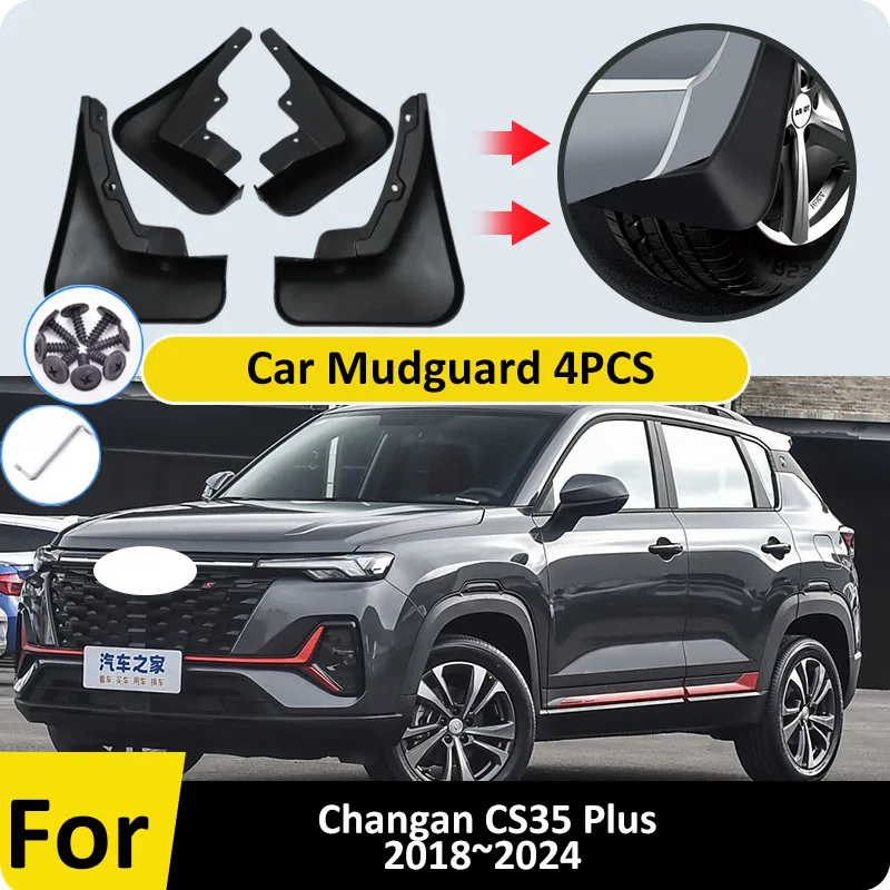 

4x Mudguards For Changan CS35 Plus 2018 2019 2020 2021 2022 2023 2024 Muds Splash Guard Front Rear Fender Mudflap Car Accessorie